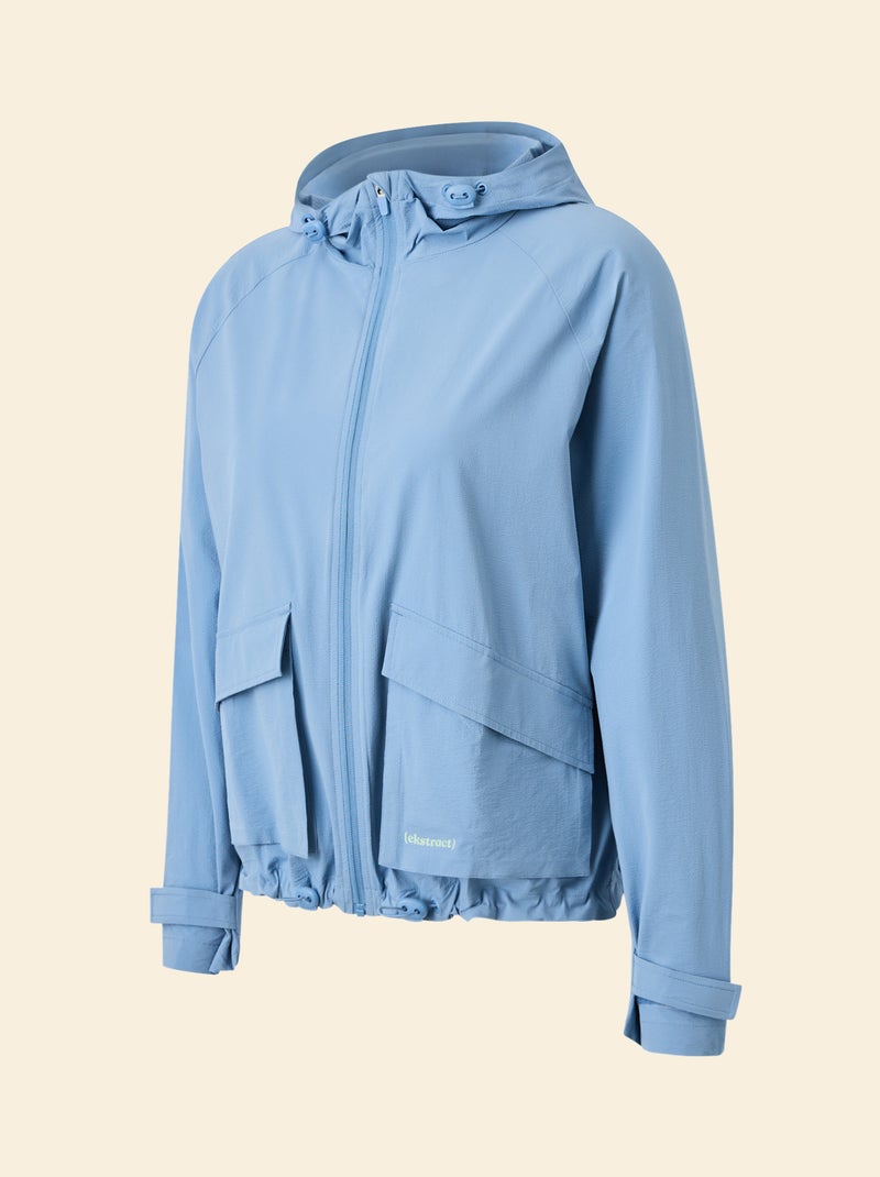 Cortavientos deportivo con capucha Azul - Kiabi