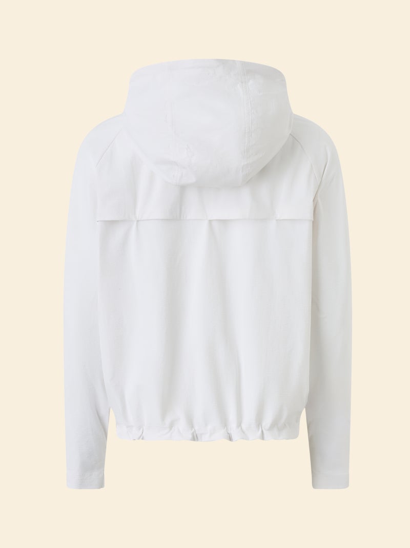Cortavientos deportivo con capucha Blanco - Kiabi