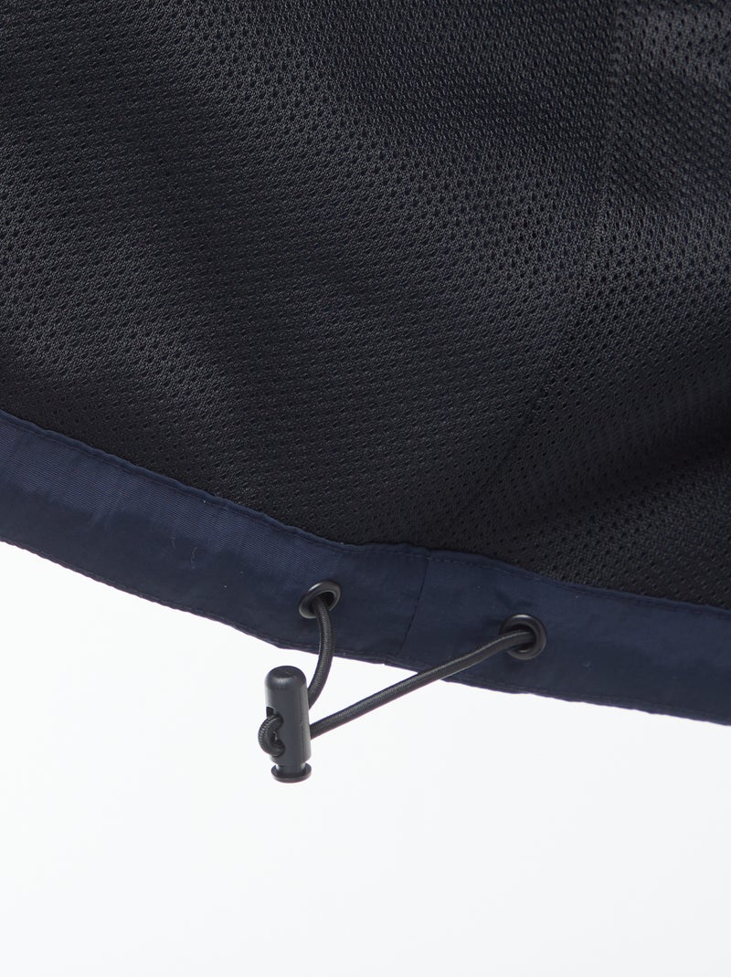 Cortavientos impermeable con capucha mangas extraíbles azul - Kiabi