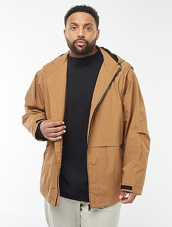 Cortavientos impermeable con capucha mangas extraíbles
