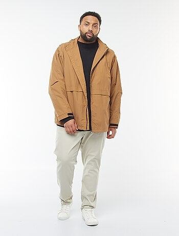 Cortavientos impermeable con capucha mangas extraíbles