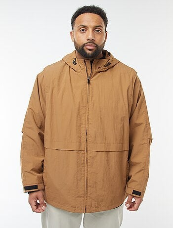 Cortavientos impermeable con capucha mangas extraíbles