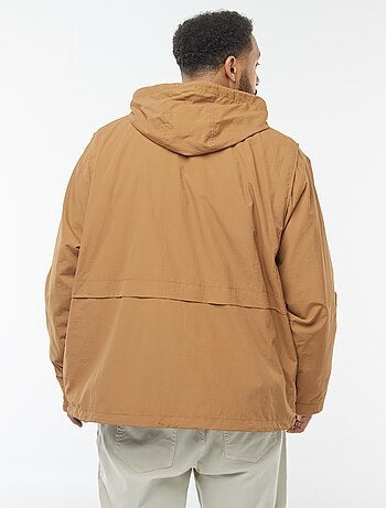 Cortavientos impermeable con capucha mangas extraíbles