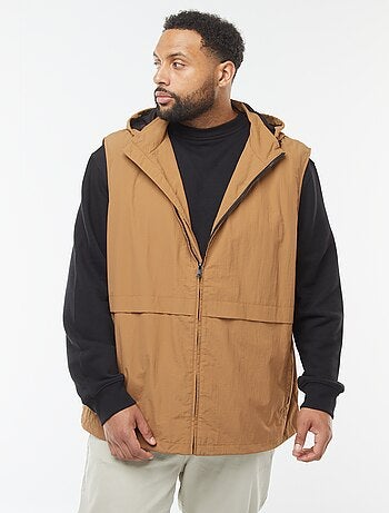 Cortavientos impermeable con capucha mangas extraíbles