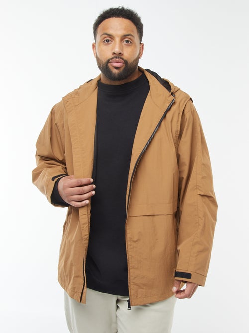 Cortavientos impermeable con capucha mangas extraíbles - Kiabi