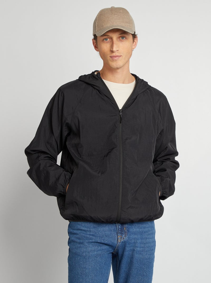 Cortavientos impermeable negro - Kiabi