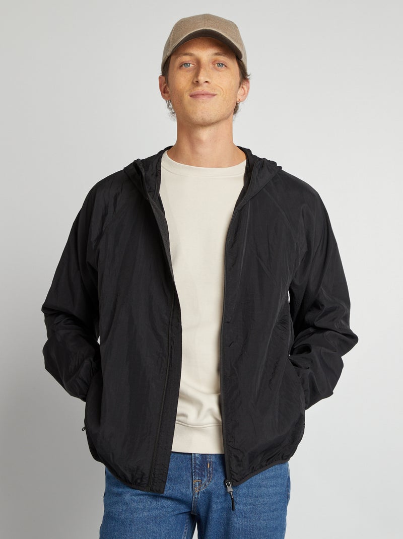 Cortavientos impermeable negro - Kiabi