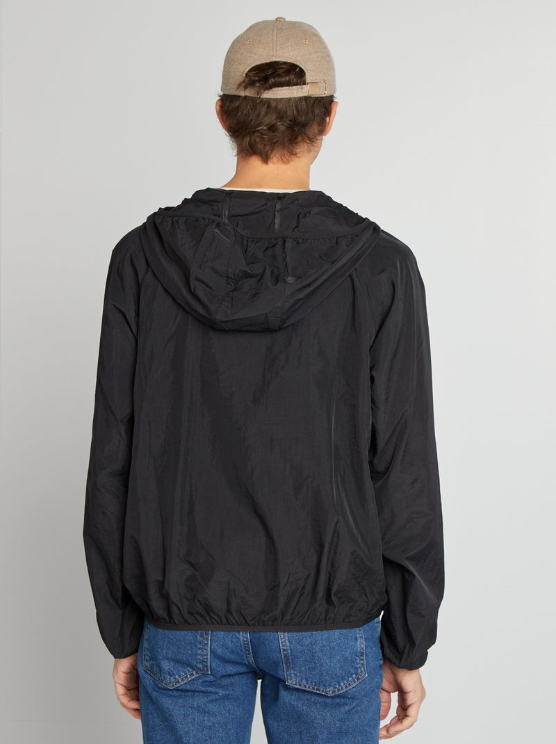 Cortavientos impermeable negro - Kiabi