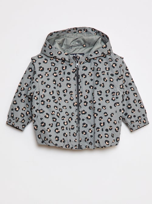 Cortavientos ligero con capucha y estampado all over - Kiabi