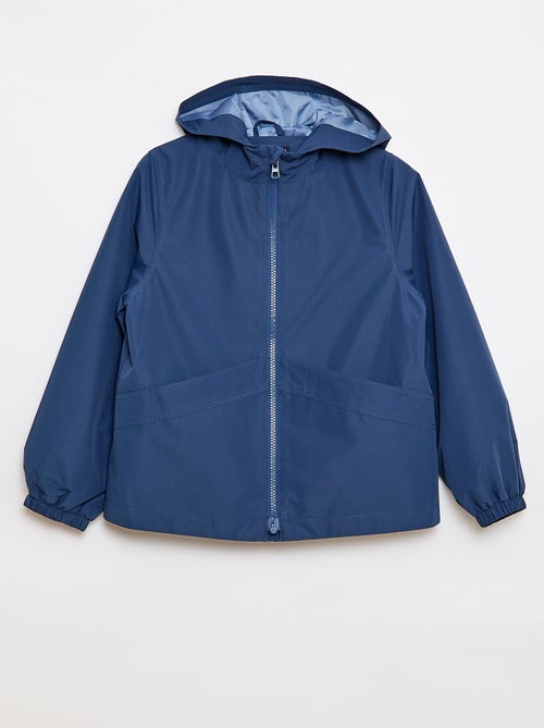 Cortavientos liso con capucha - Colección fácil de poner - Kiabi