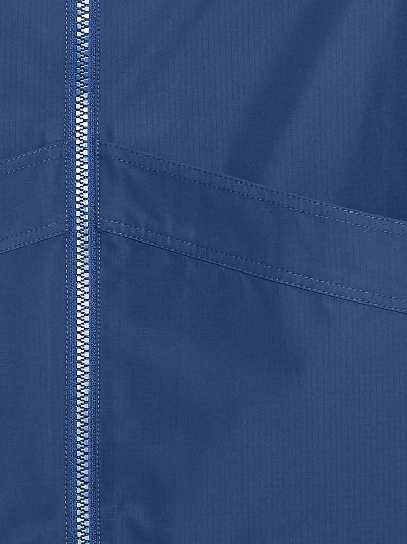 Cortavientos liso con capucha - Colección fácil de poner Azul - Kiabi
