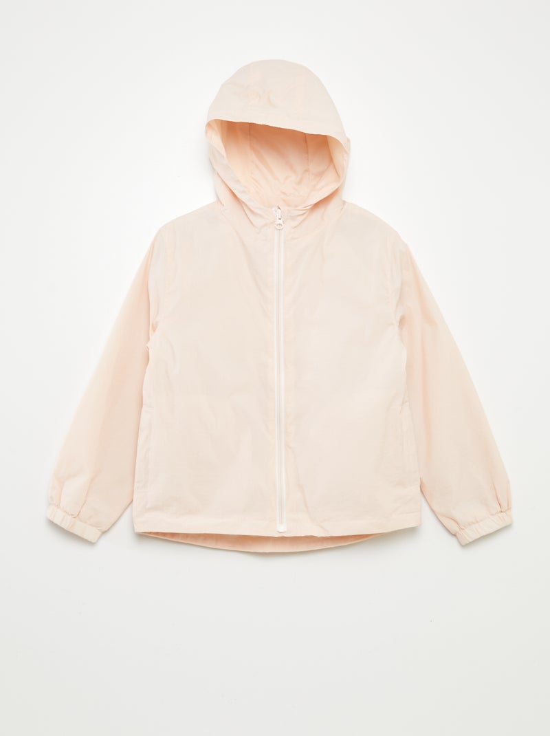 Cortavientos liso ROSA - Kiabi