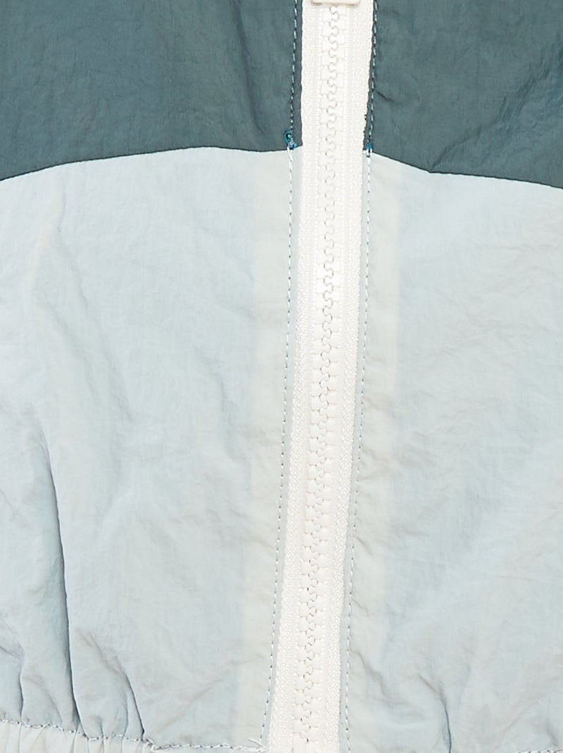 Cortavientos reversible con capucha VERDE - Kiabi