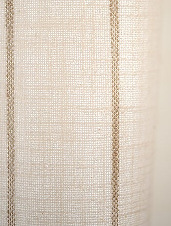 Cortina 100% algodón a rayas beige LOURMARIN