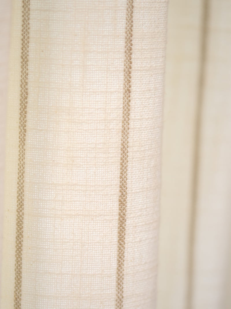 Cortina 100% algodón a rayas beige LOURMARIN Beige - Kiabi