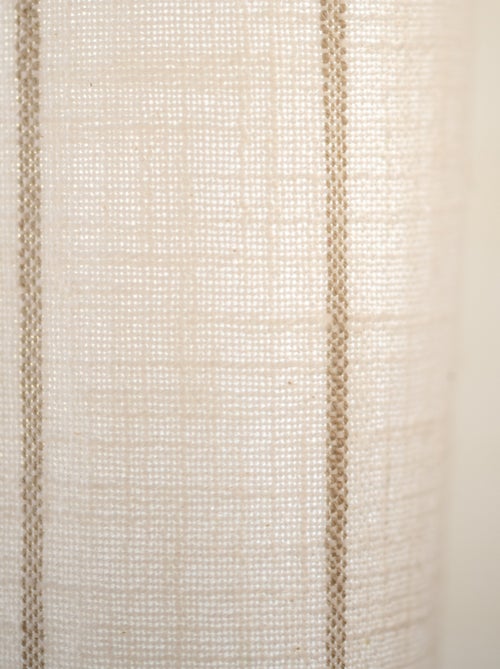 Cortina 100% algodón a rayas beige LOURMARIN - Kiabi