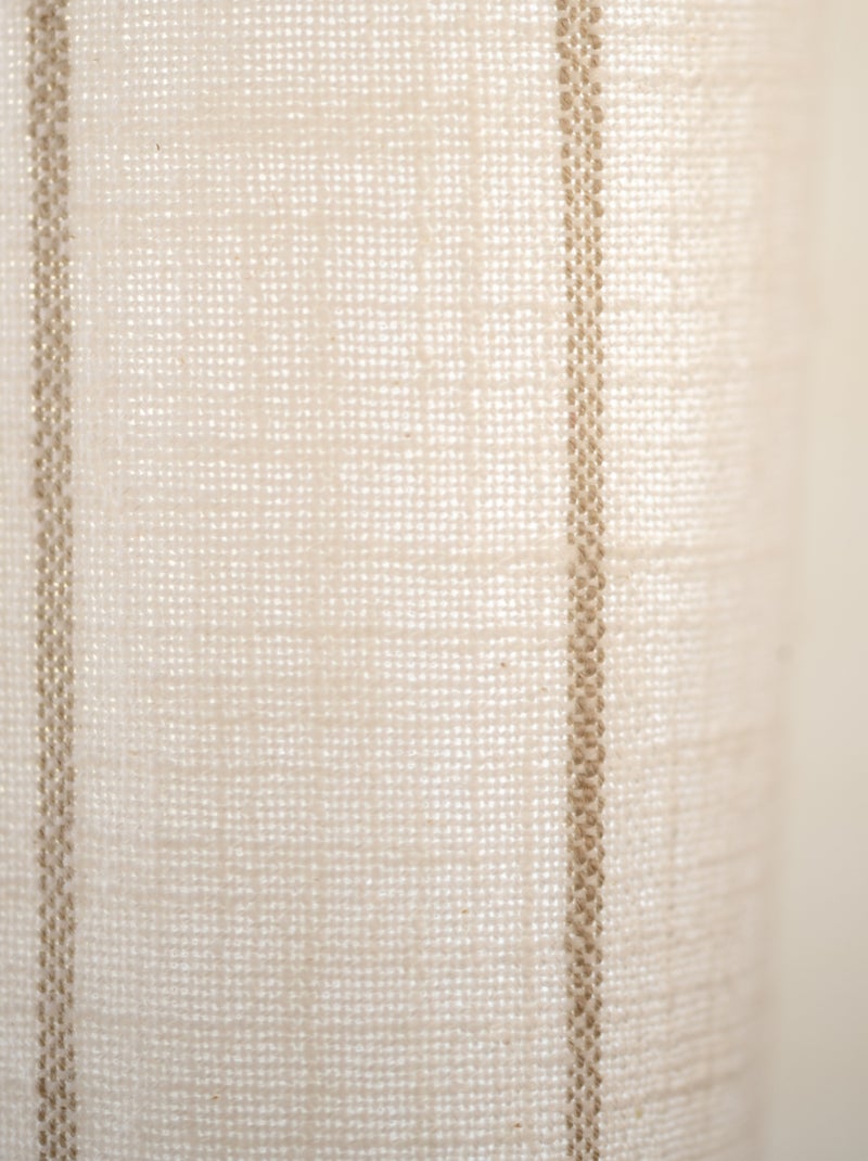 Cortina 100% algodón a rayas beige LOURMARIN Beige - Kiabi