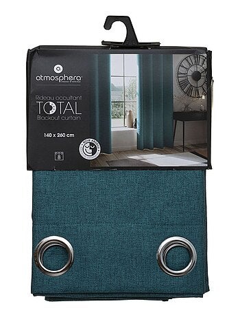 Cortina 100% opaca con revestimiento efecto lino