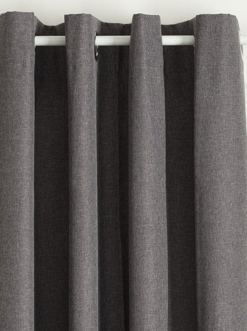 Cortina 100% opaca con revestimiento efecto lino - Kiabi