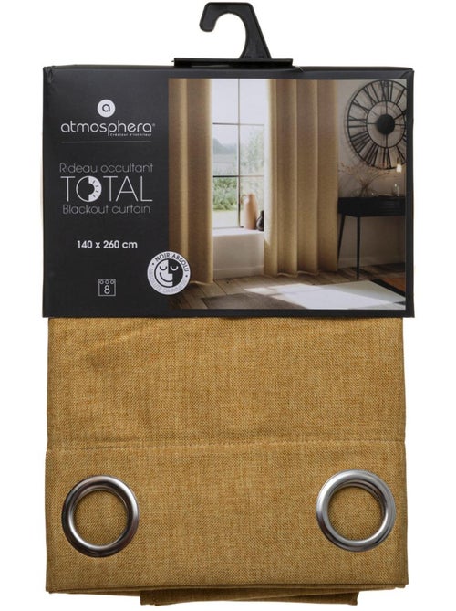 Cortina 100% opaca con revestimiento efecto lino - Kiabi Cortina 100% opaca con revestimiento efecto lino - Kiabi