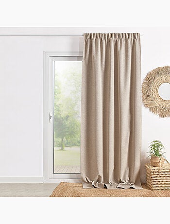 Cortina 100% opaca de doble cara con cinta fruncidora