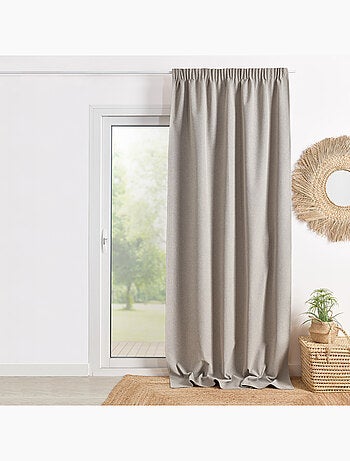 Cortina 100% opaca de doble cara con cinta fruncidora