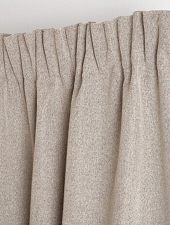 Cortina 100% opaca de doble cara con fruncidos