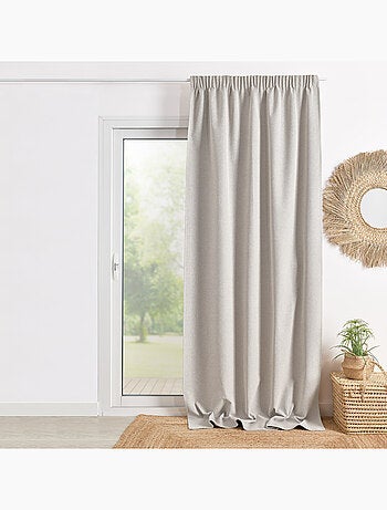 Cortina 100% opaca de doble cara con fruncidos