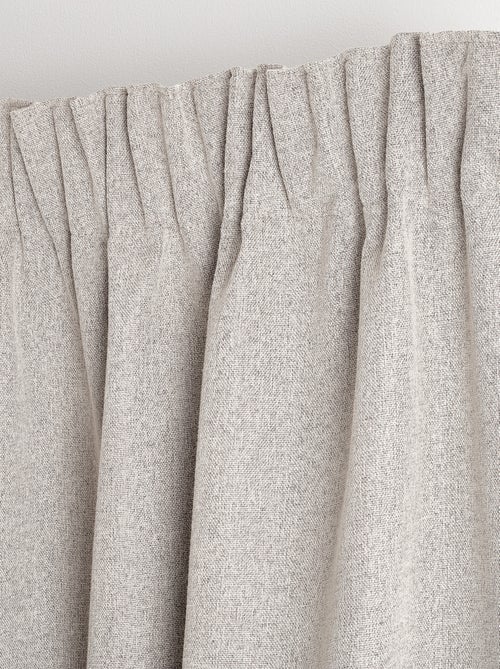 Cortina 100% opaca de doble cara con fruncidos - Kiabi