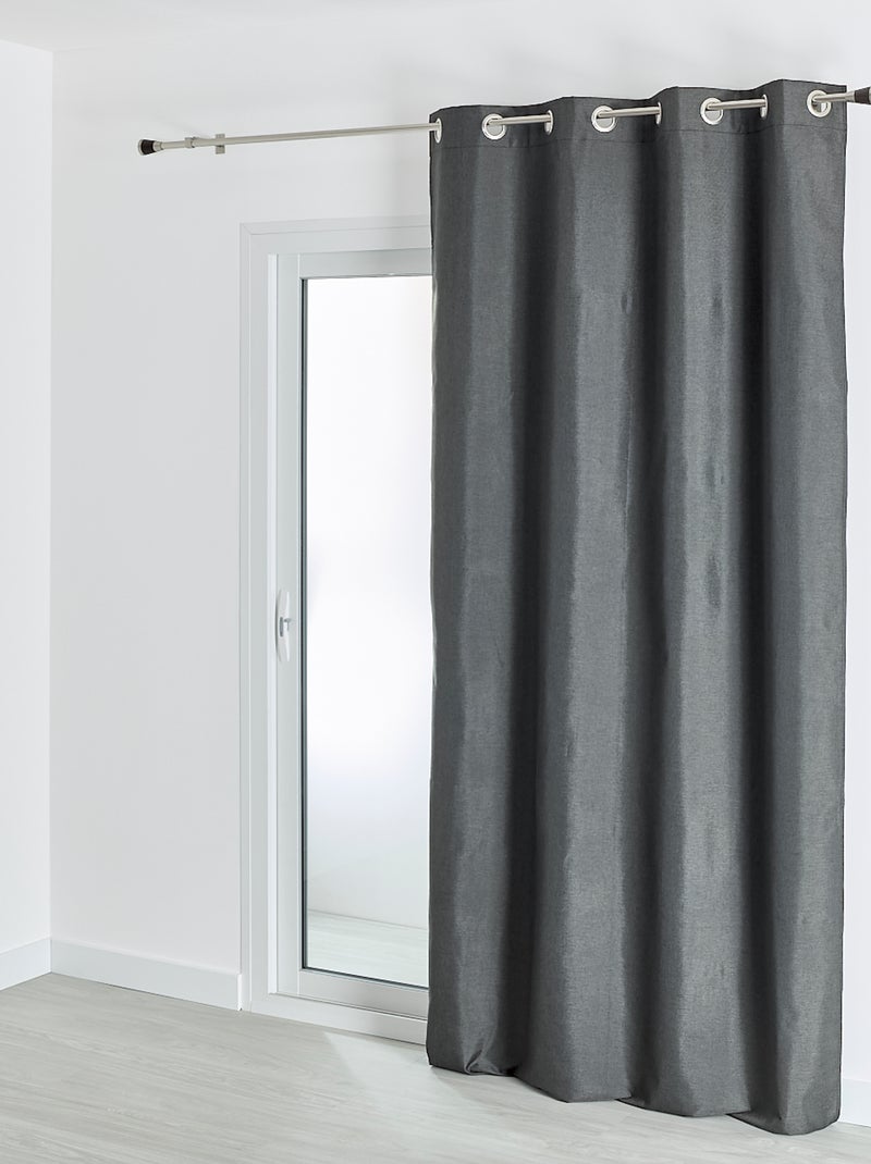Cortina 100% opaca efecto moteado Gris antracita - Kiabi