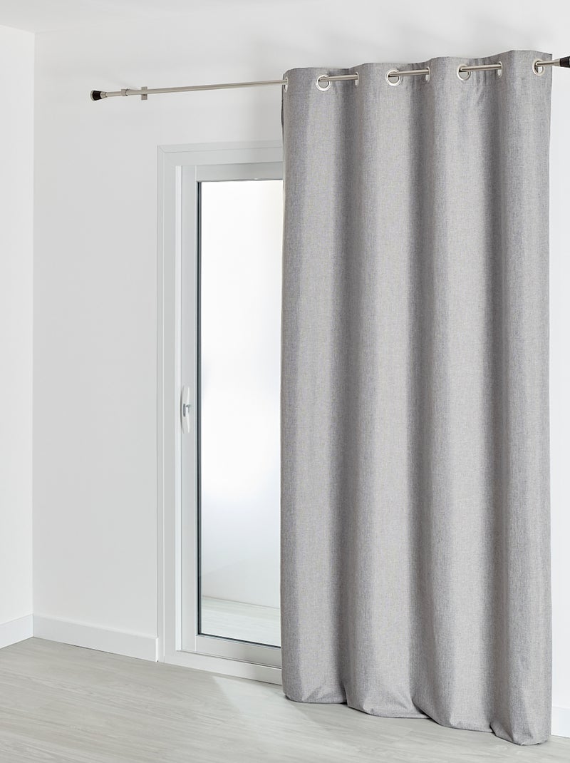 Cortina 100% opaca efecto moteado Gris claro - Kiabi