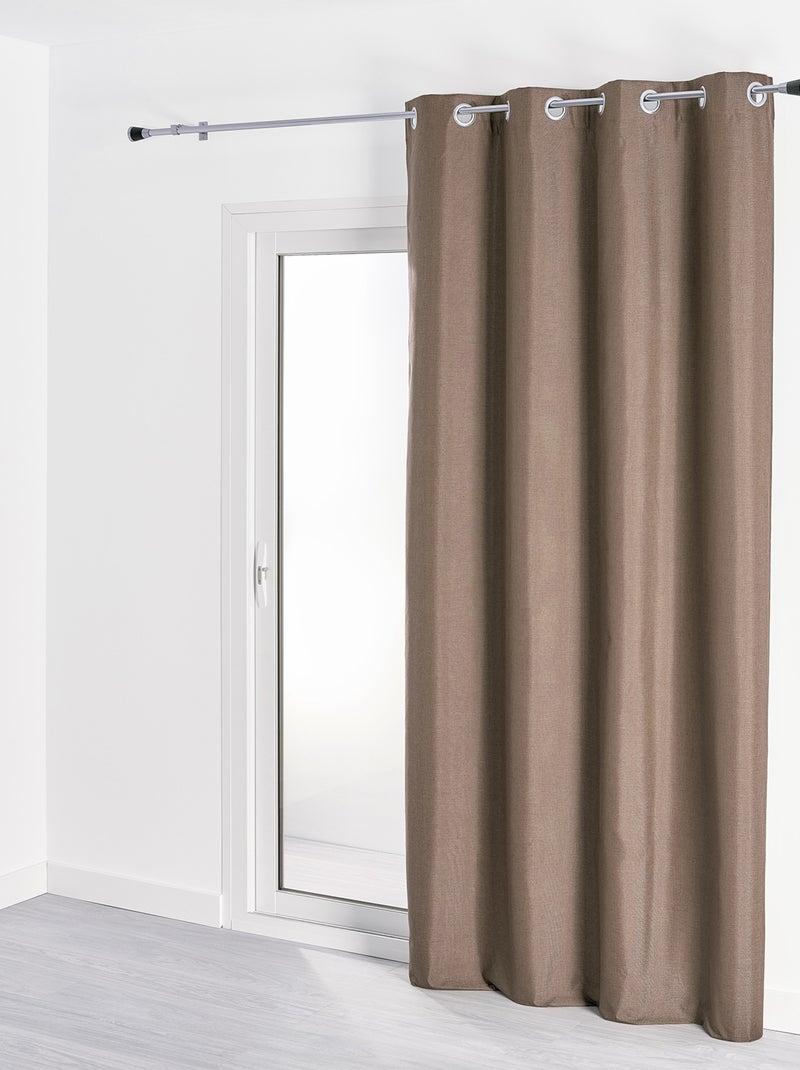 Cortina 100% opaca efecto moteado Taupe - Kiabi