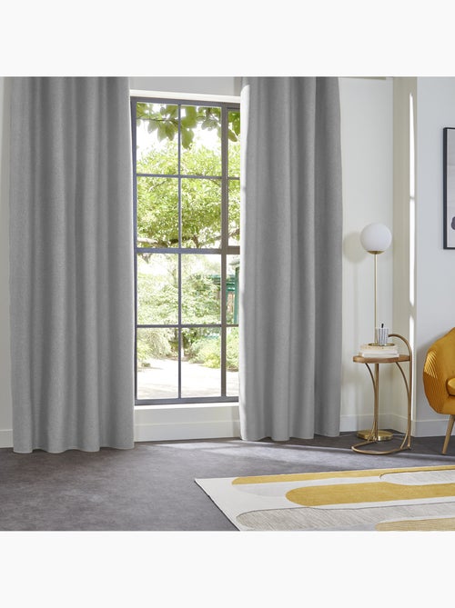 Cortina aislante blackout gris 140x260cm - Kiabi Cortina aislante blackout gris 140x260cm - Kiabi