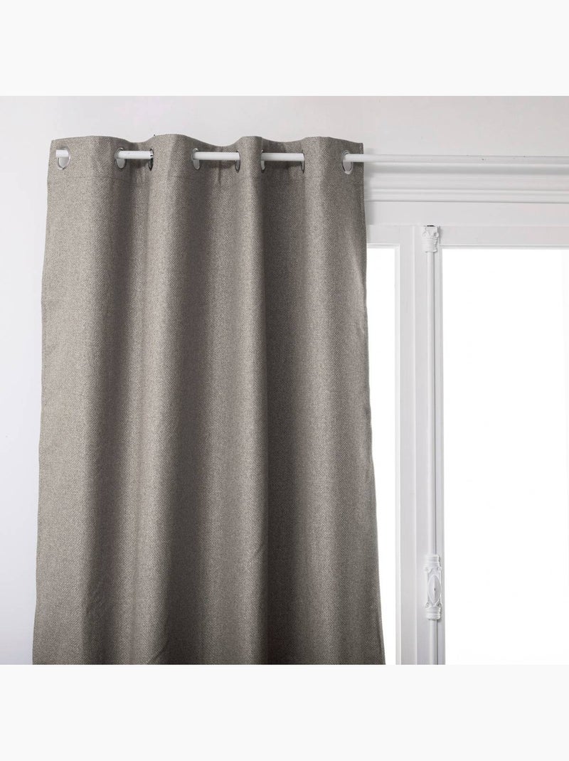 Cortina aislante blackout gris 140x260cm Gris - Kiabi