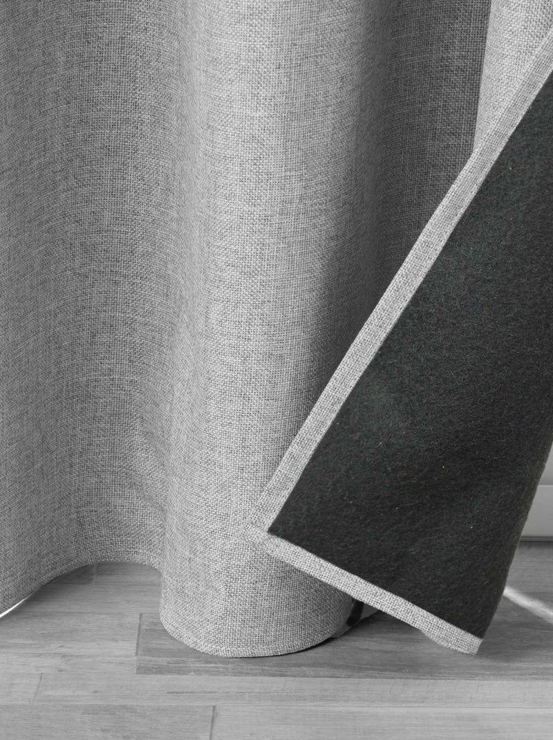 Cortina aislante con forro polar Gris claro - Kiabi