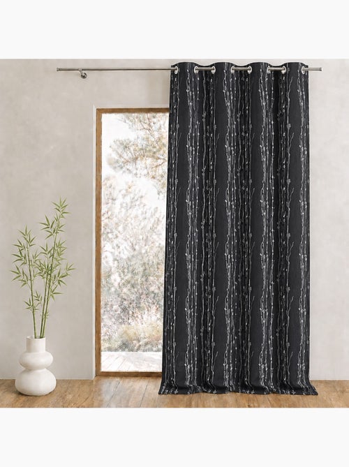 Cortina aislante en jacquard con estampado de raíces - Kiabi Cortina aislante en jacquard con estampado de raíces - Kiabi