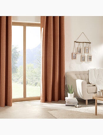 Cortina aislante y opaca con efecto bouclé