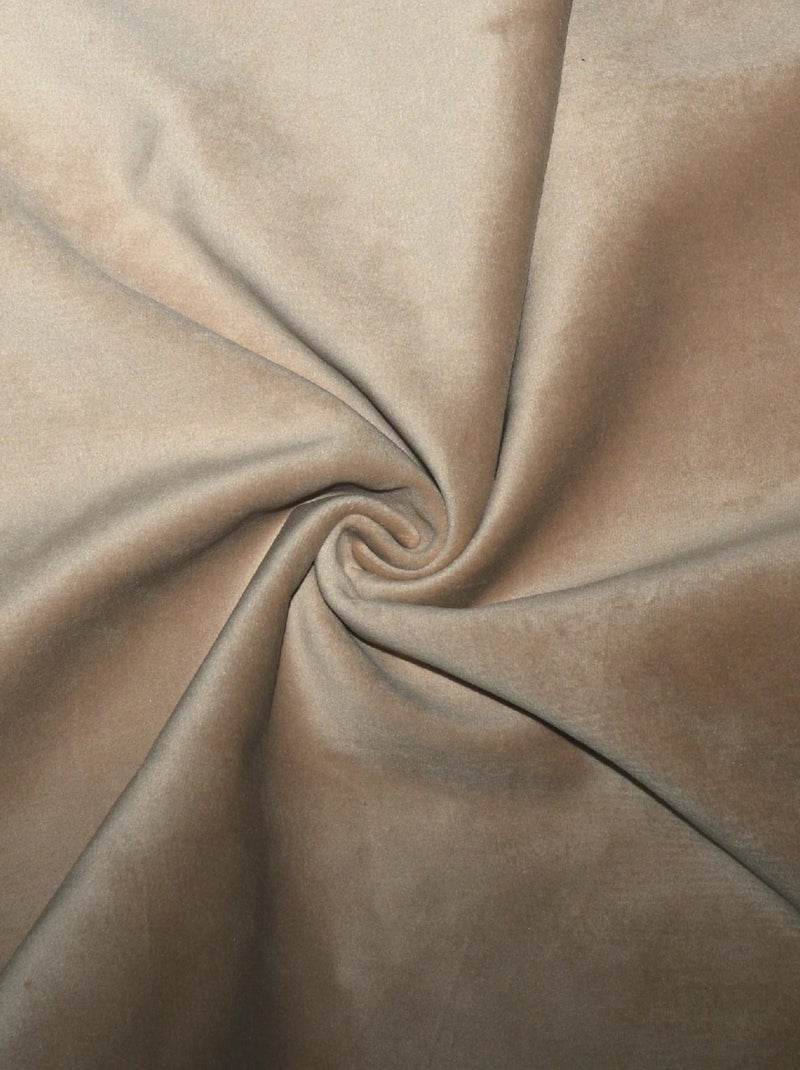 Cortina aislante y opaca de terciopelo con forro polar Beige - Kiabi