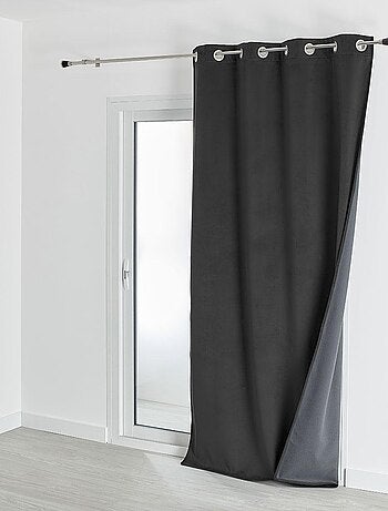 Cortina aislante y opaca de terciopelo con forro polar