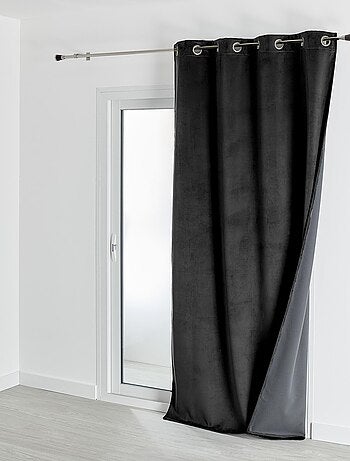 Cortina aislante y opaca de terciopelo con forro polar