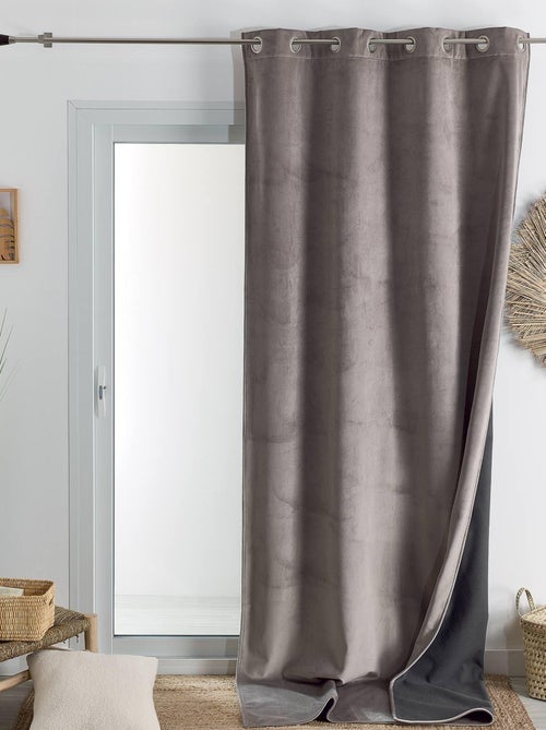 Cortina aislante y opaca de terciopelo con forro polar - Kiabi