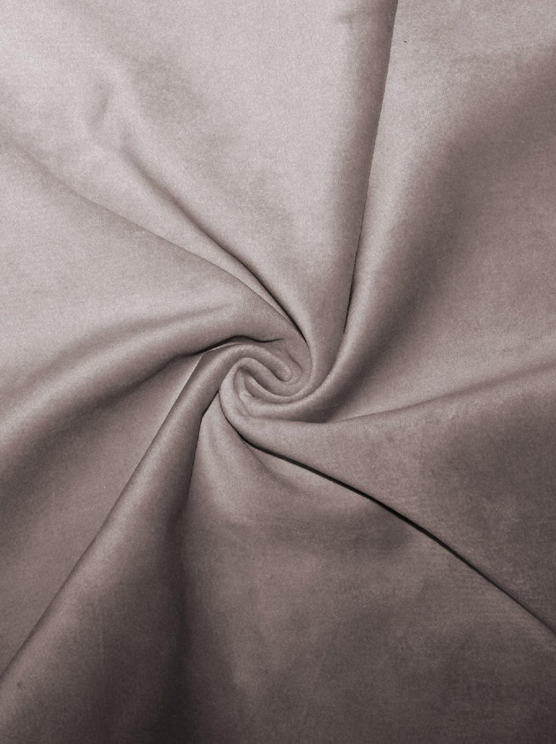 Cortina aislante y opaca de terciopelo con forro polar Taupe - Kiabi