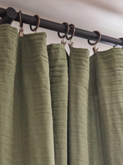 Cortina ajustable de gasa de algodón con acabado de abejorro - Kiabi