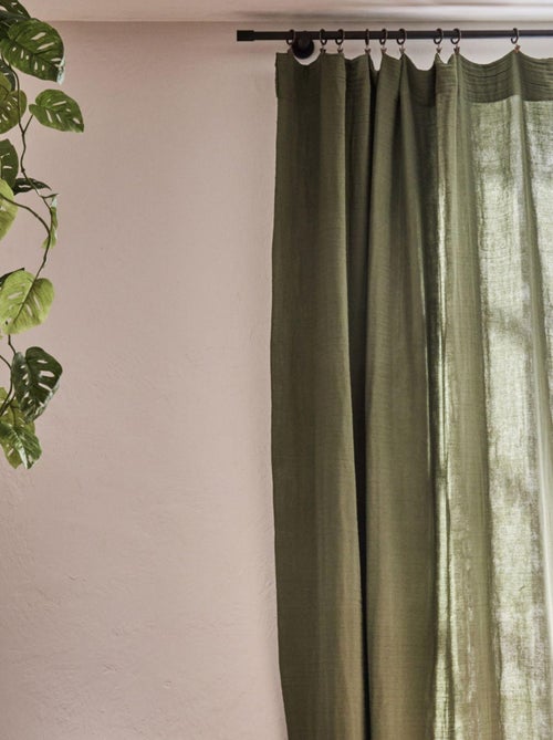 Cortina ajustable de gasa de algodón con acabado de abejorro - Kiabi