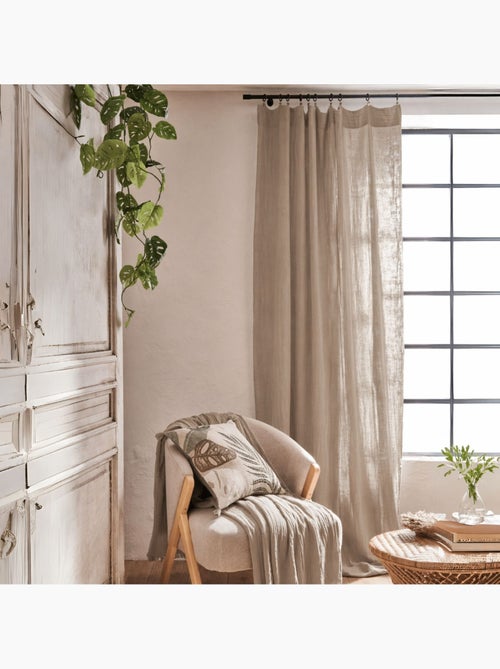 Cortina ajustable de gasa de algodón con acabado de abejorro - Kiabi