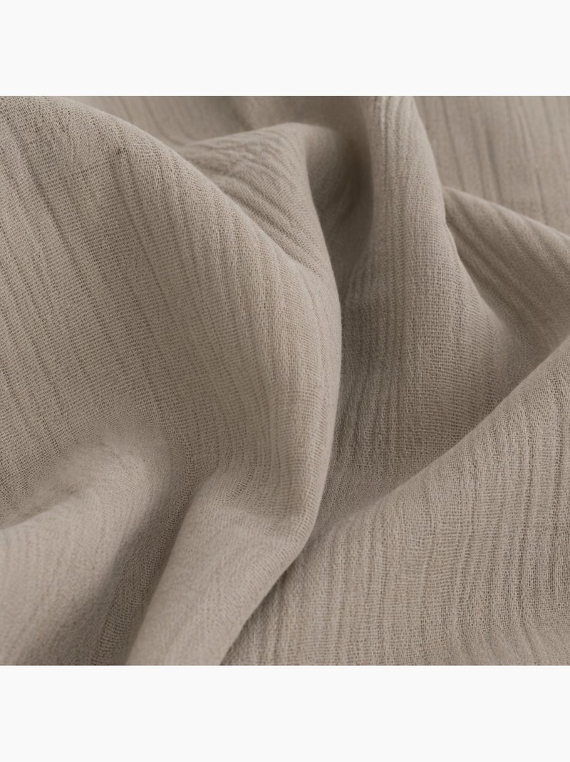 Cortina ajustable de gasa de algodón con acabado de abejorro Madera natural - Kiabi