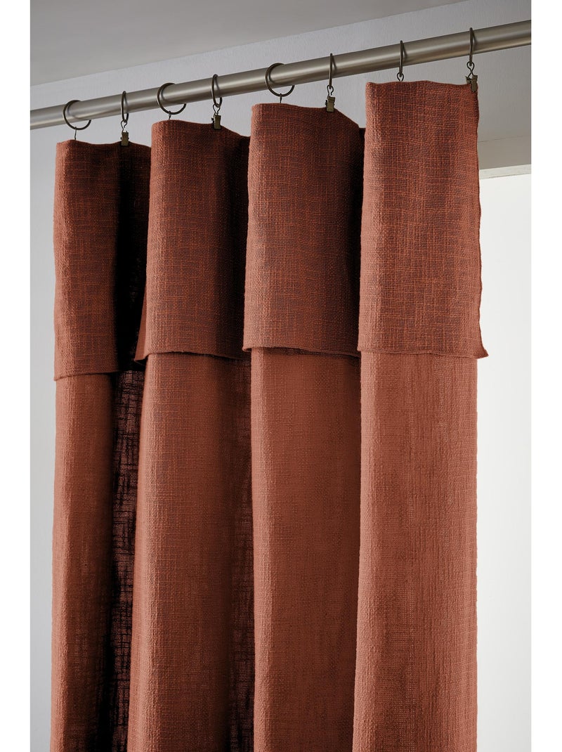 Cortina ajustable sixtine – algodón flameado- sixtine Terracota - Kiabi