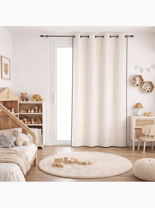 Cortina al bies negra de polialgodón - Kiabi