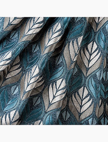 Cortina art déco efecto terciopelo con ojales