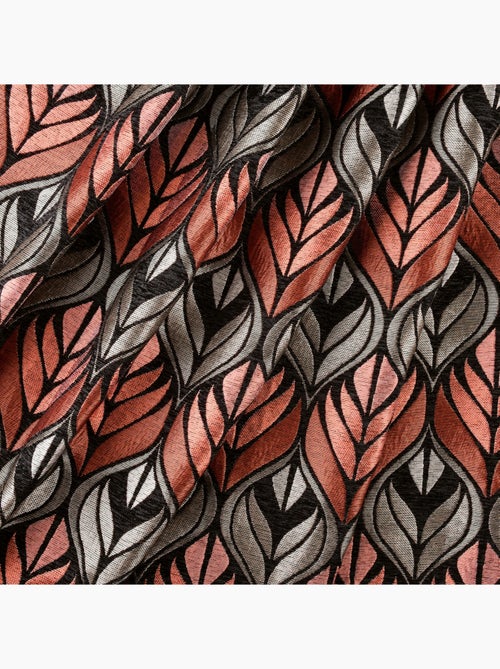 Cortina art déco efecto terciopelo con ojales - Kiabi